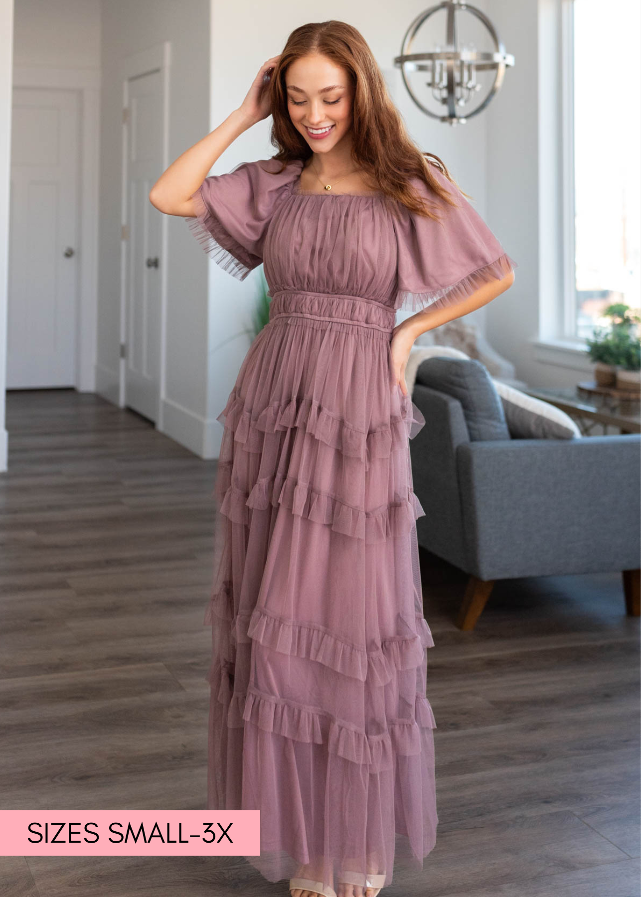 Dusty lavender maxi clearance dress