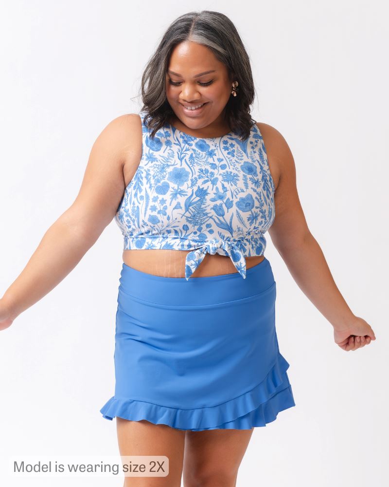 Coastline Blue Ruffle Skirt w/ Bottoms