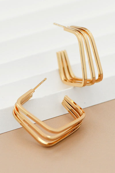 Hannah 18K Hoop Earrings