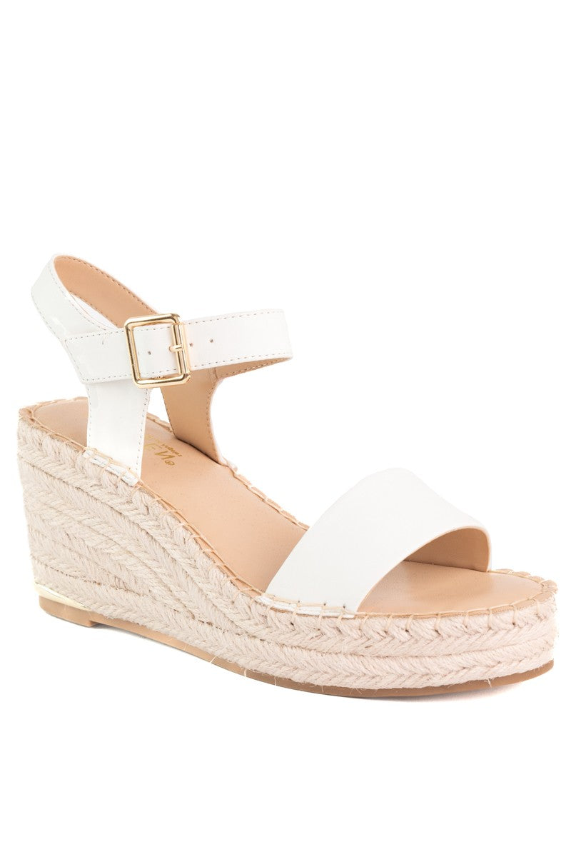 Juliet White Strap Platform Sandal