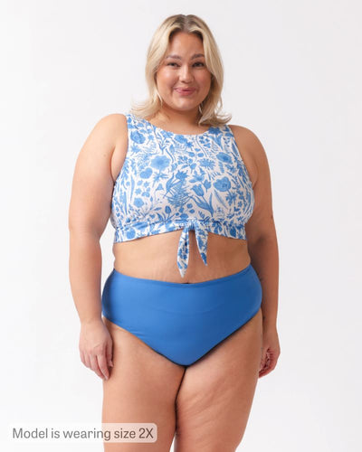 Coastline Blue Mid-Waist Bottom