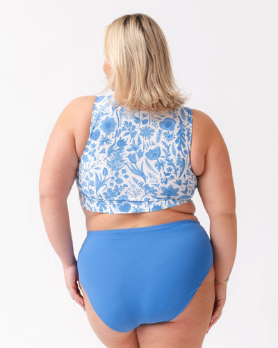 Coastline Blue Mid-Waist Bottom