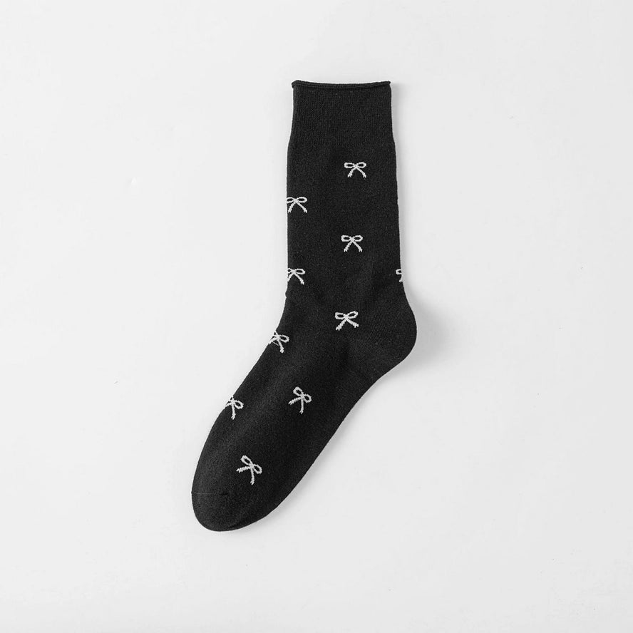 Black mini bow socks