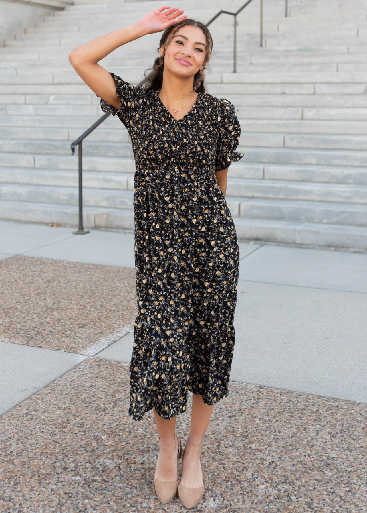 Yellow flower dress