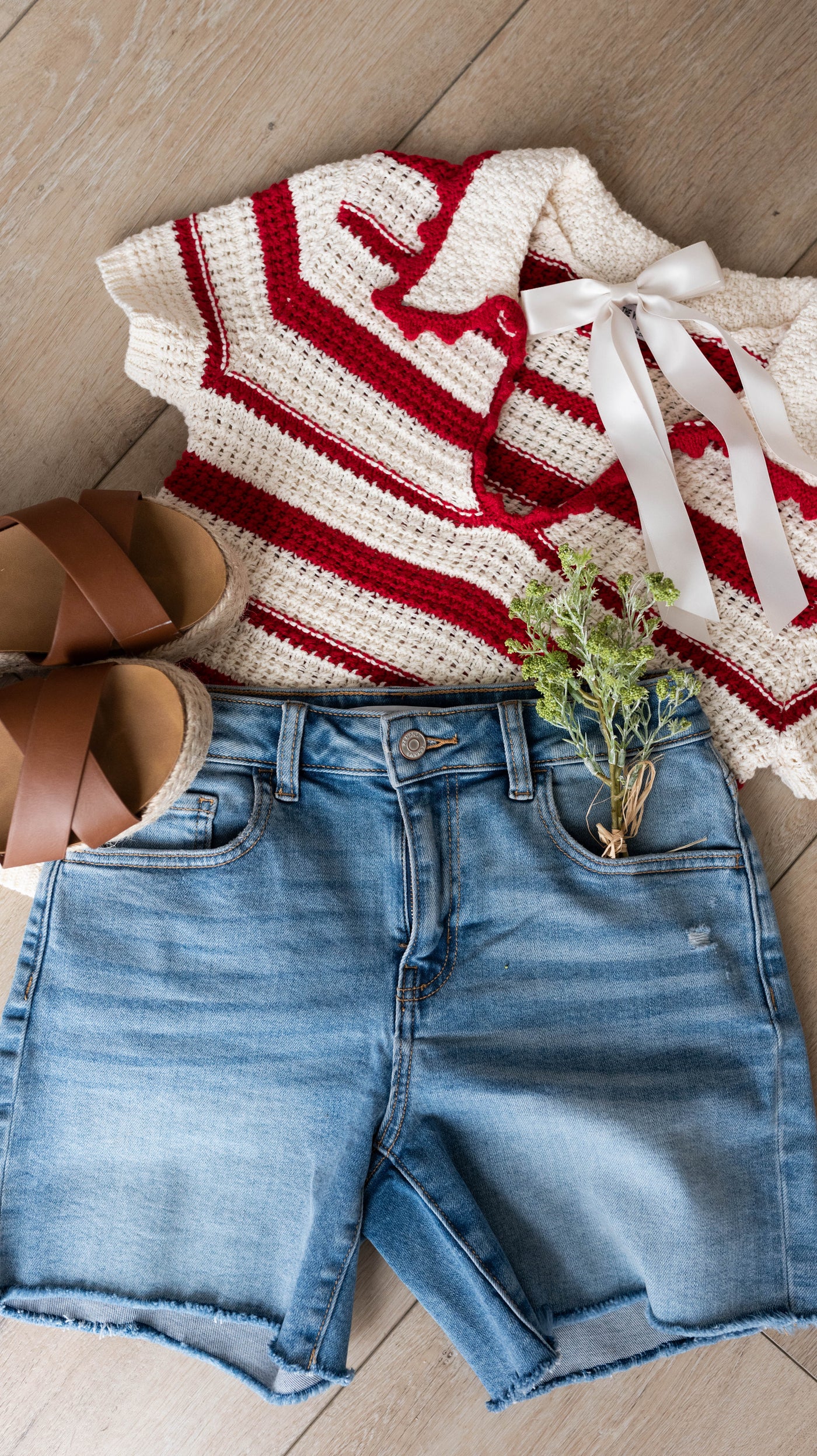 Alicia Red Knit Sweater Vest