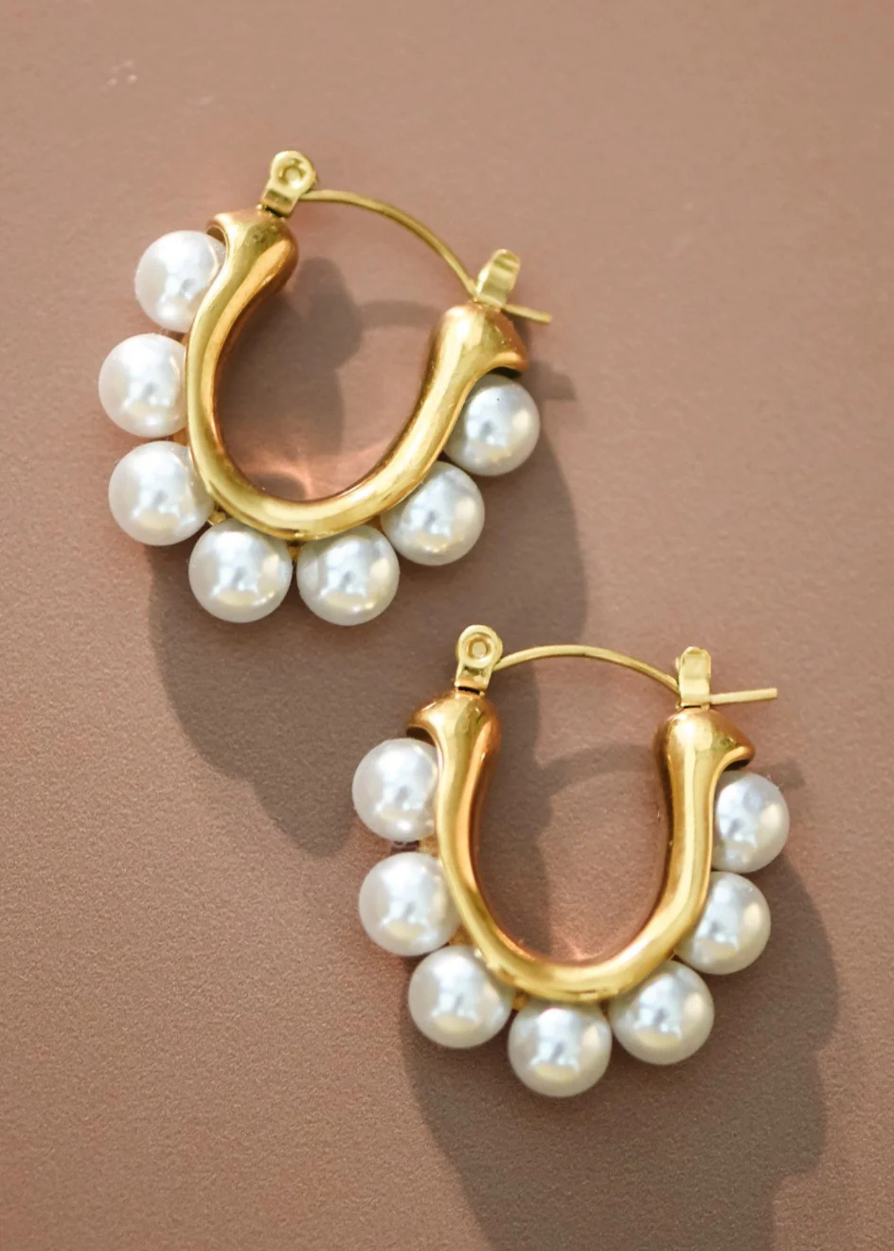 Alysia 18K Pearl Hoops