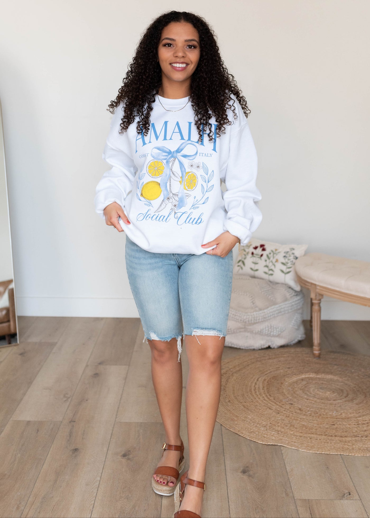 Amalfi graphic sweatshirt in white