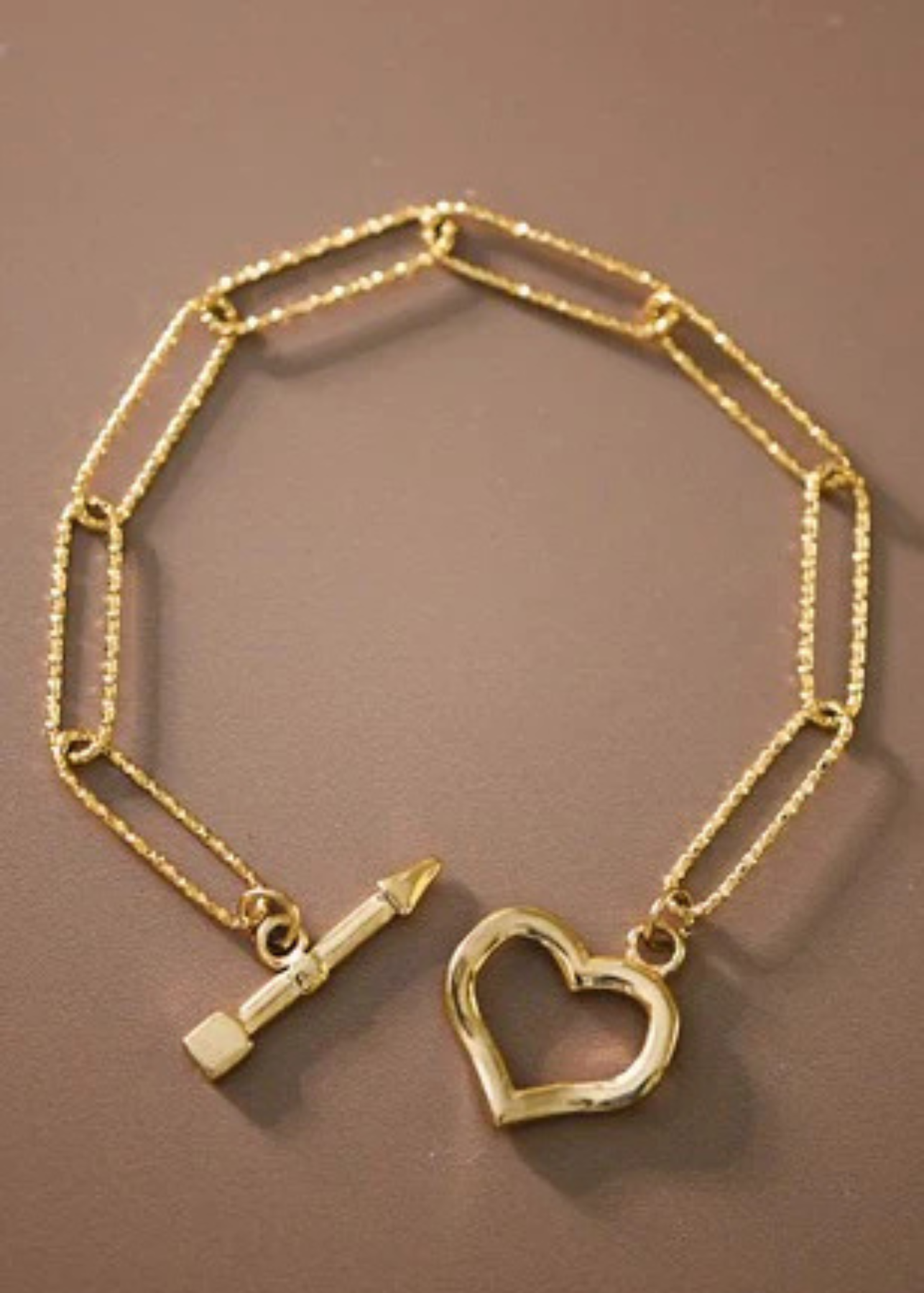 Amy 18K Heart Chain Bracelet