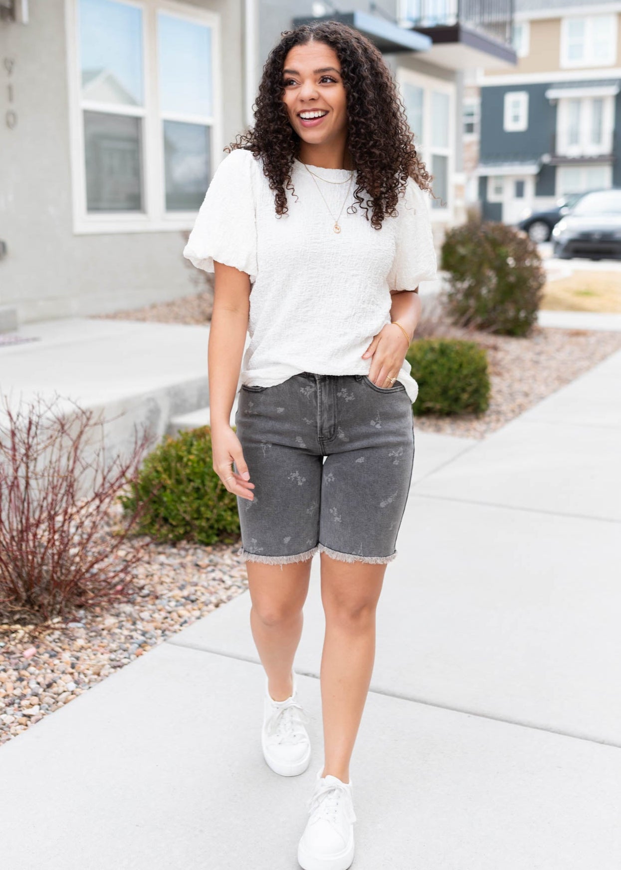 Annalie Ivory Textured Top