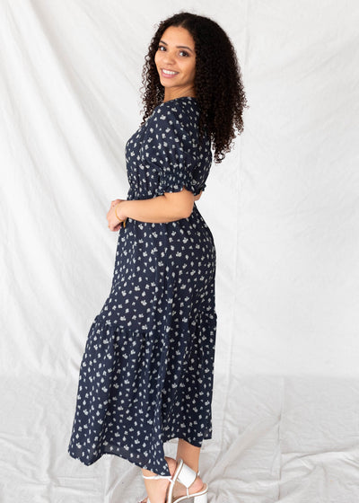 Ashlyn Navy Floral Dress