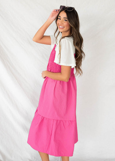 Becky Pink Tiered Dress