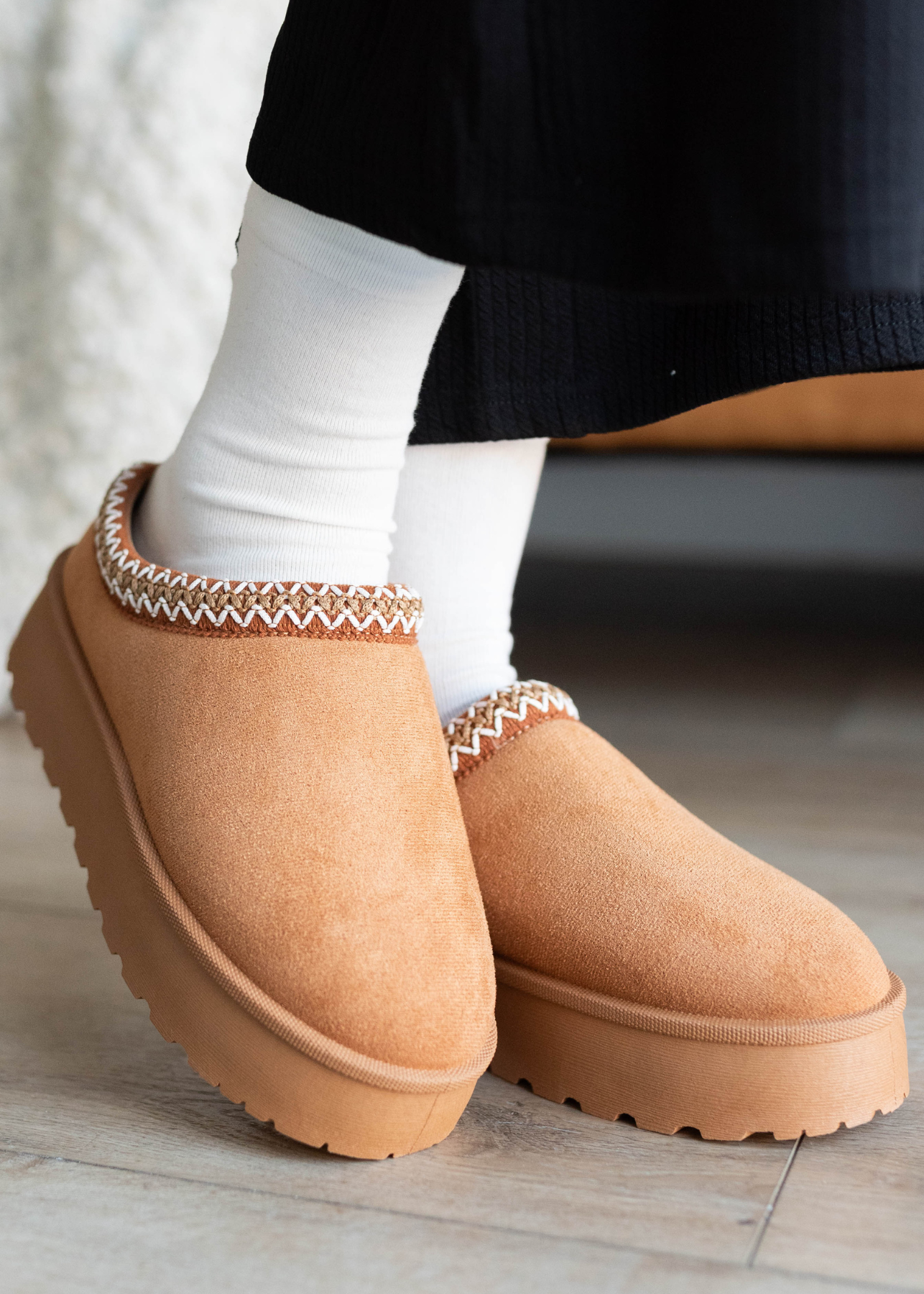 Brixlee Tan Suede Clog