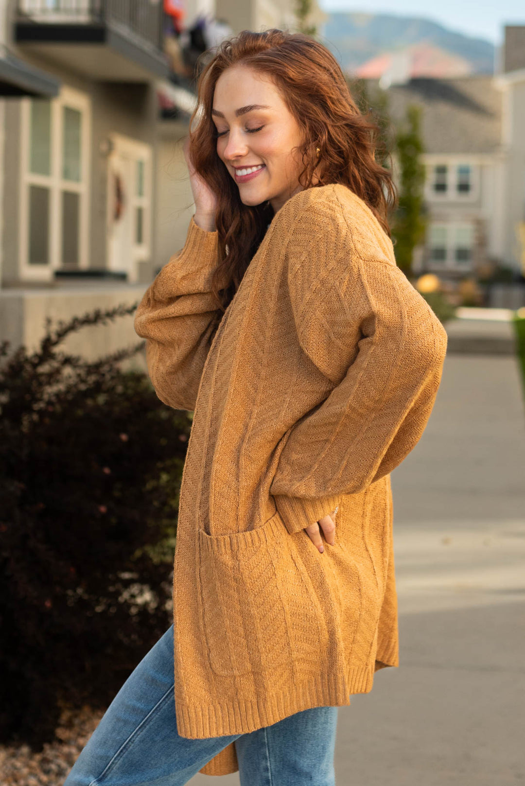 Mustard cardigan best sale