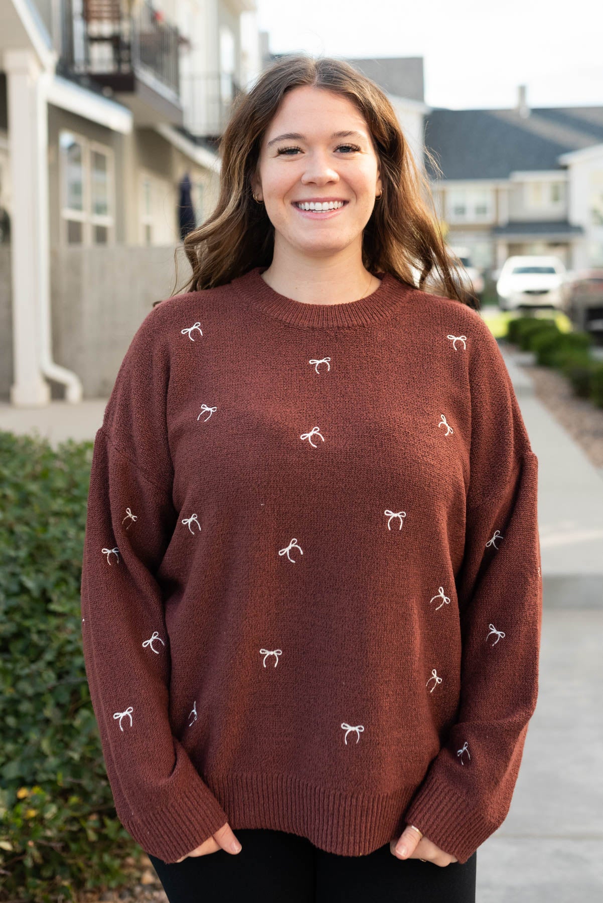 Plus size sienna bow sweater 