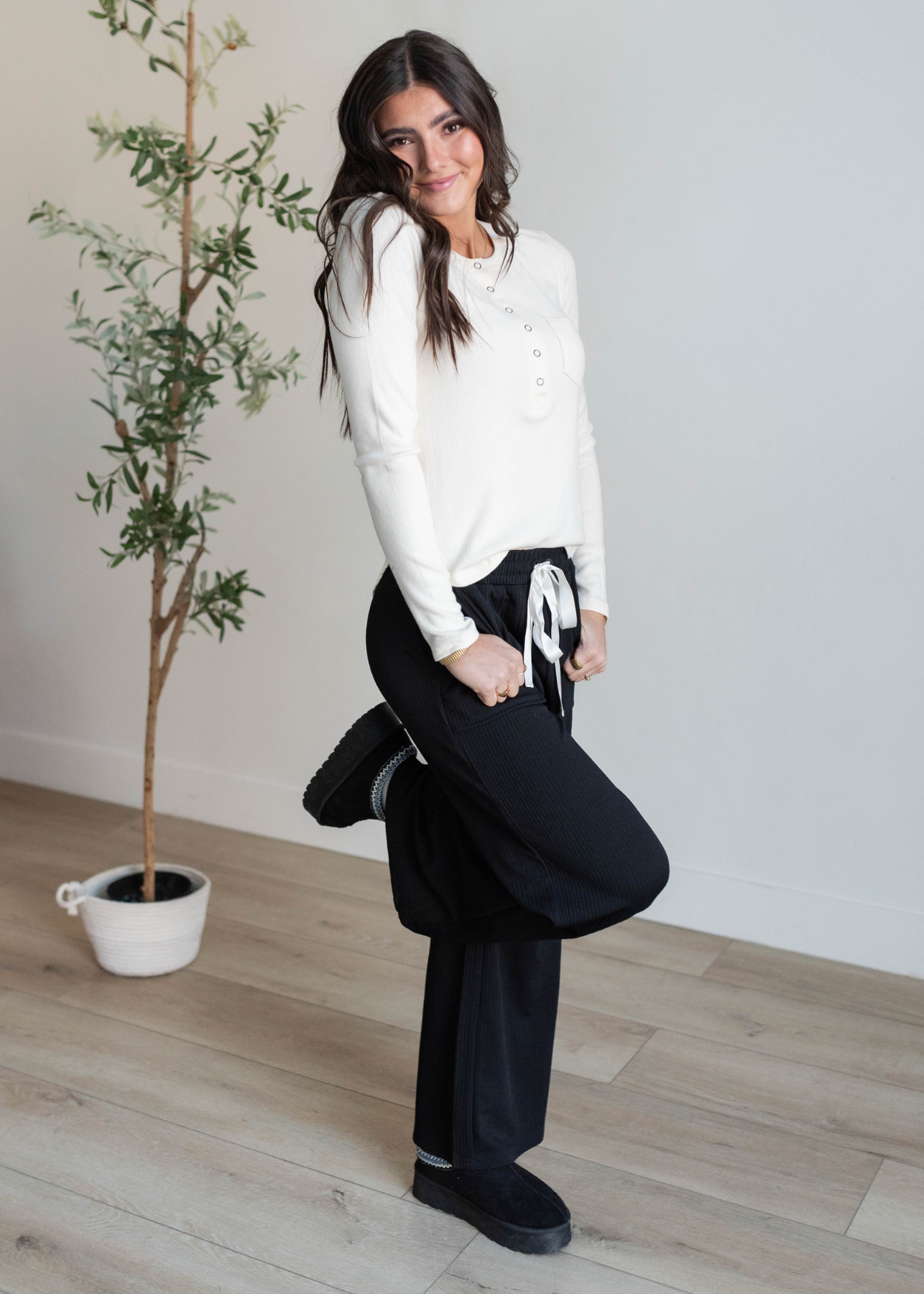 Cecily Cream Long Sleeve Top