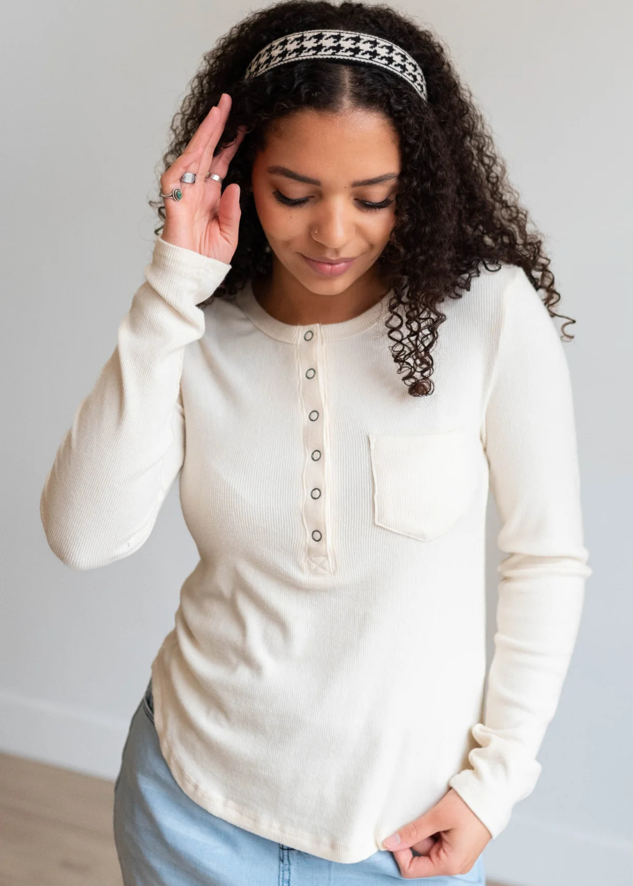 Cecily Cream Long Sleeve Top