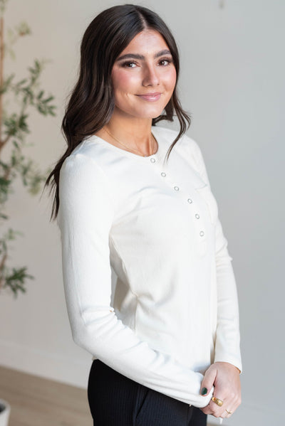 Cecily Cream Long Sleeve Top