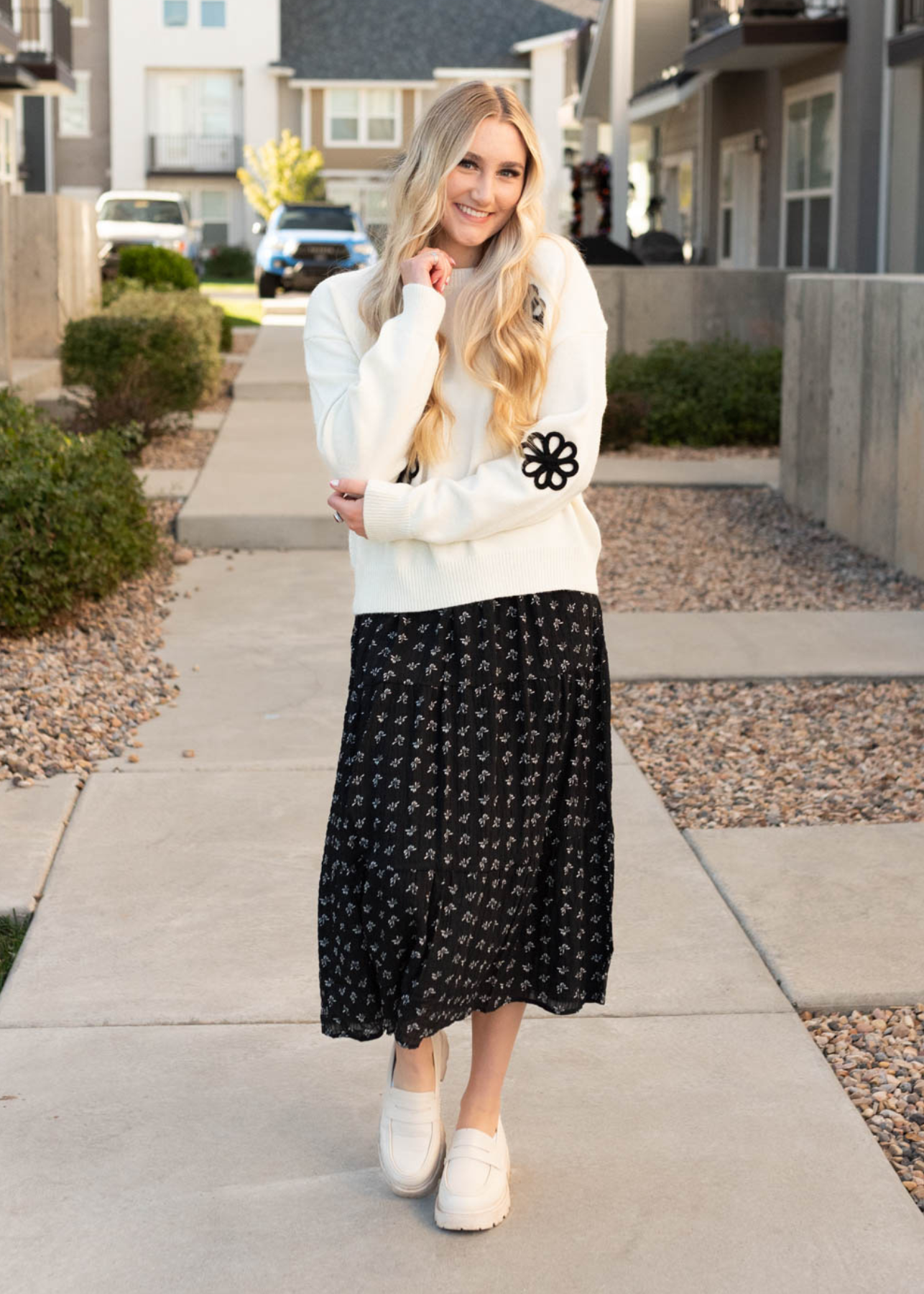 Tiered black bow skirt