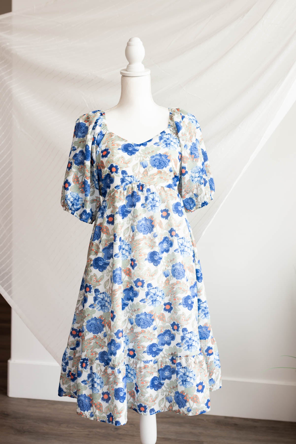 Ansley Blue Floral Dress