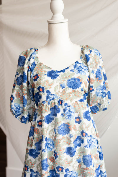 Ansley Blue Floral Dress