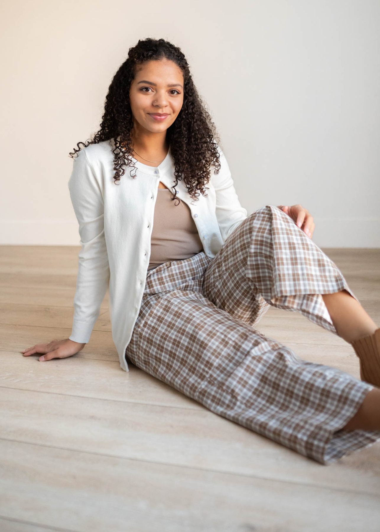 Deja Ivory Button Down Cardigan