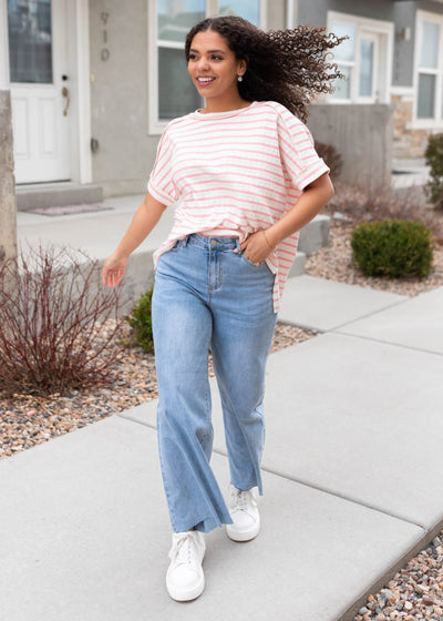 Edaline Pink Stripe Top