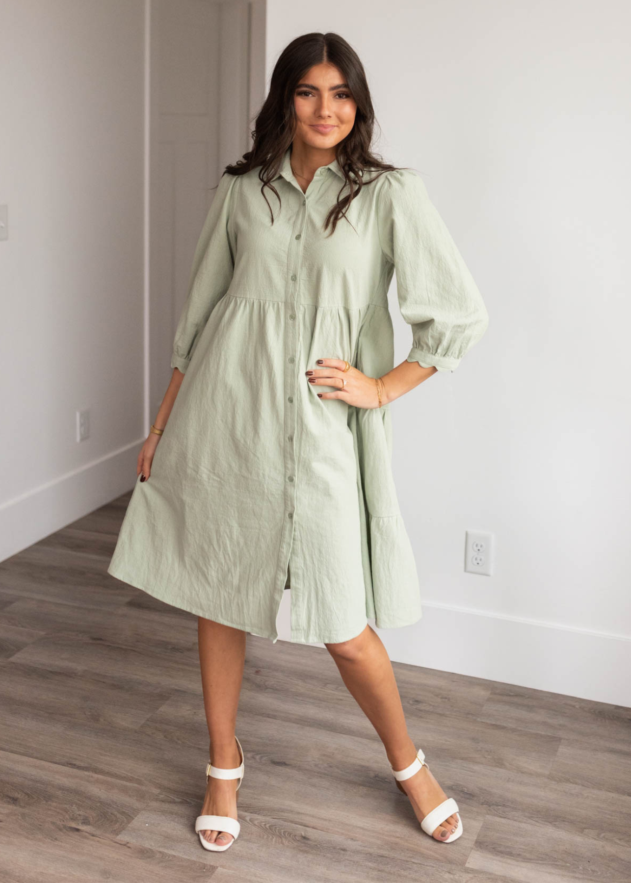 Ellen Sage Button Down Dress