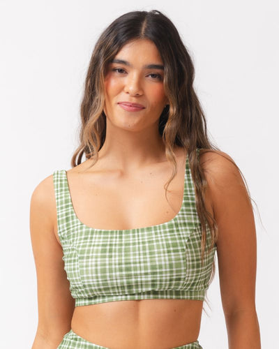 Fern Gingham Scoop Bralette