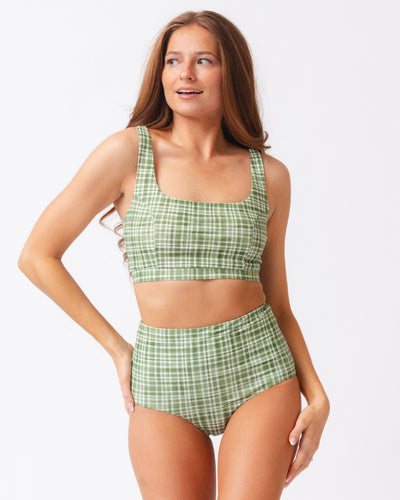 Fern Gingham Scoop Bralette