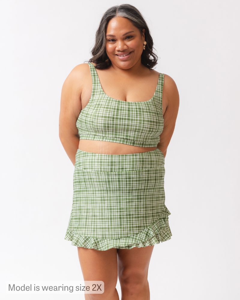 Fern Gingham Ruffle Skirt w/ Bottoms