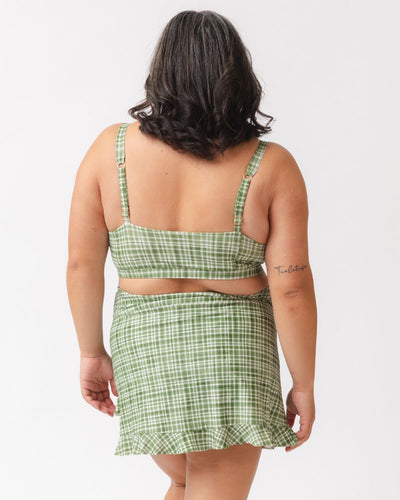 Fern Gingham Ruffle Skirt w/ Bottoms