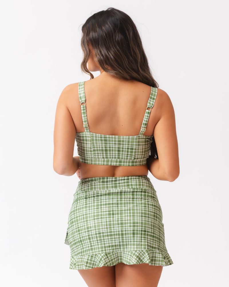 Fern Gingham Ruffle Skirt w/ Bottoms