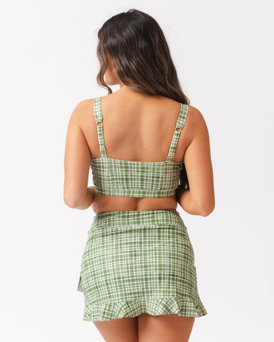 Fern Gingham Scoop Bralette