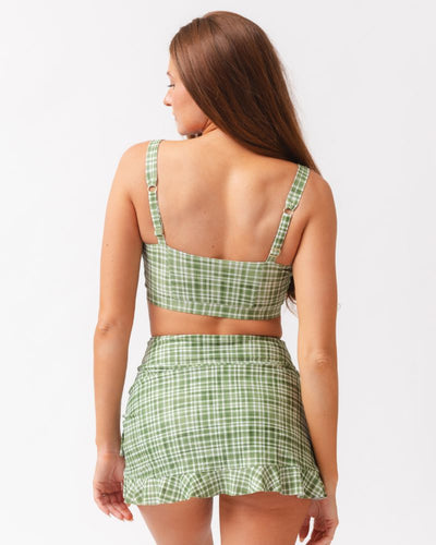 Fern Gingham Scoop Bralette