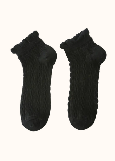 Black textured socks