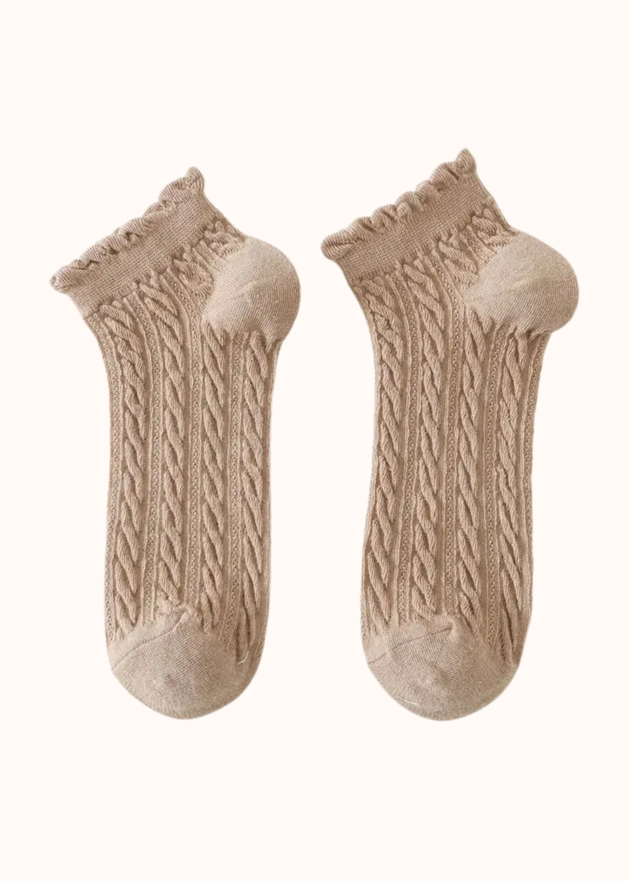 Brown textured socks