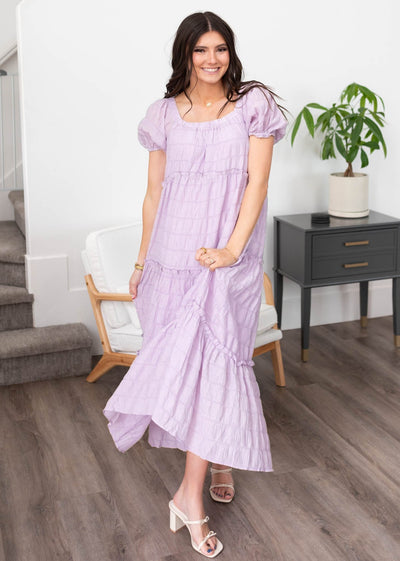 Gracie Lavender Tiered Dress