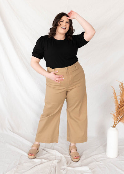 Plus size basic black top