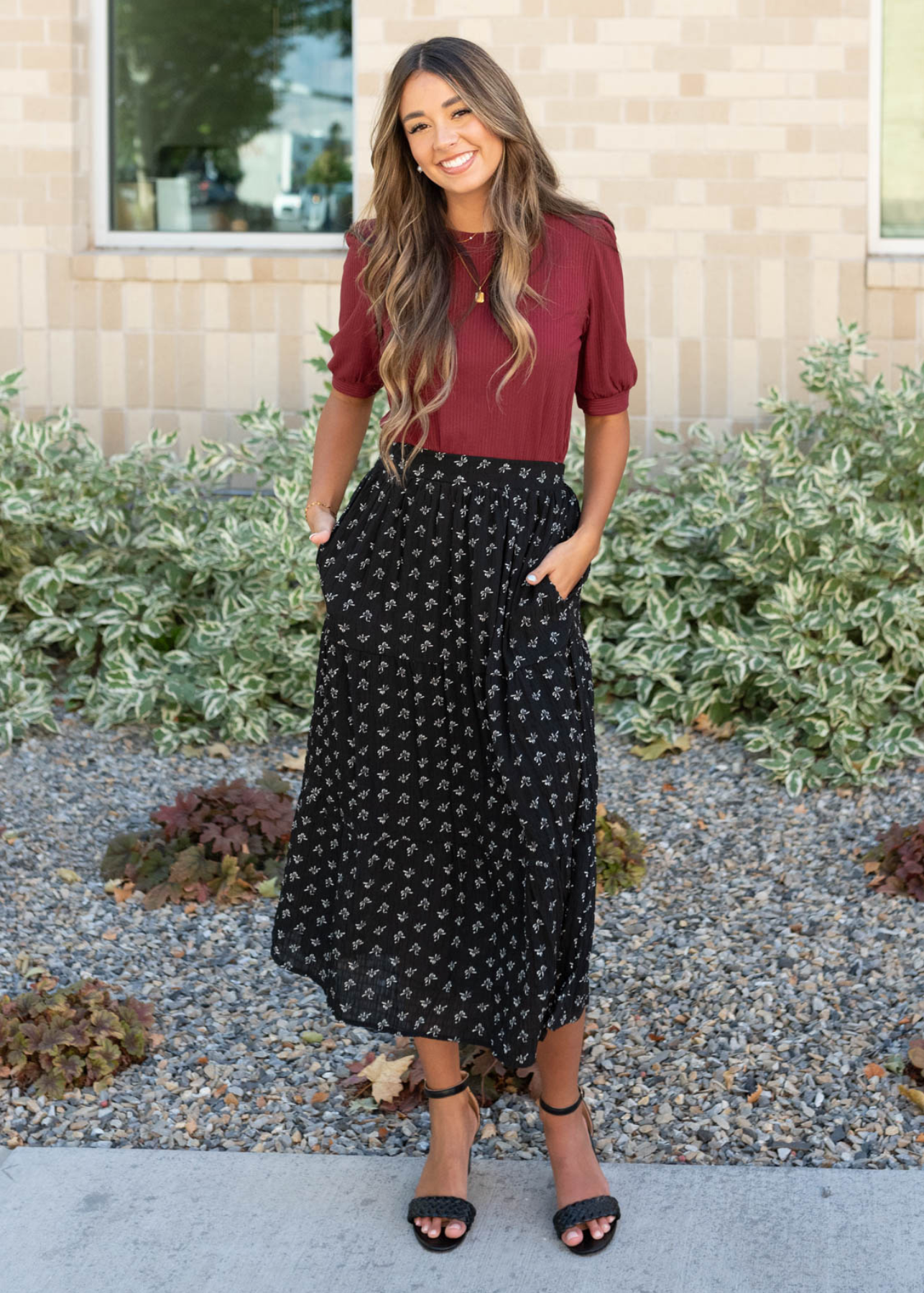 Basic burgundy top