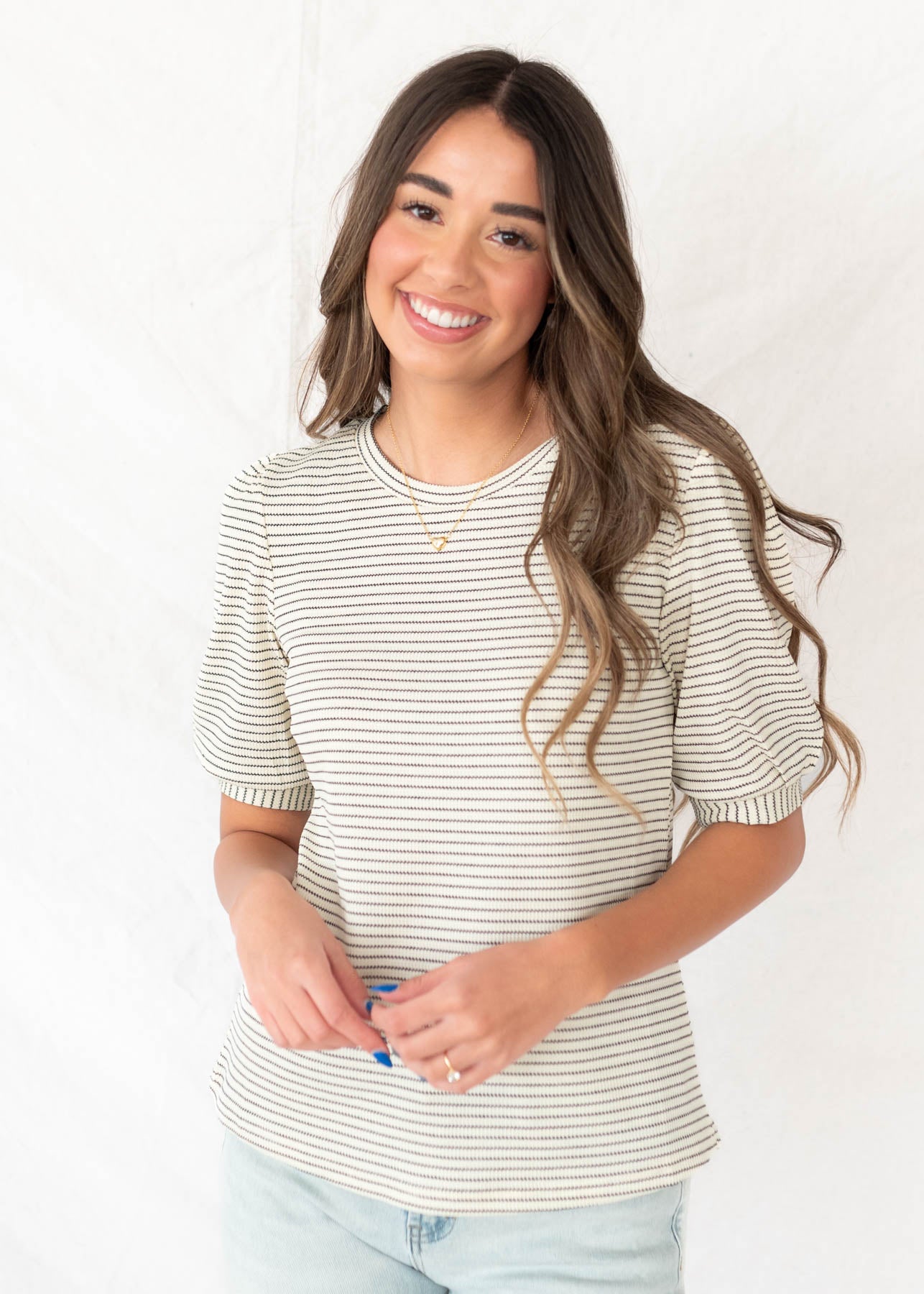 Hailee Ivory Striped Top