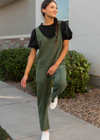 Small olive overalls