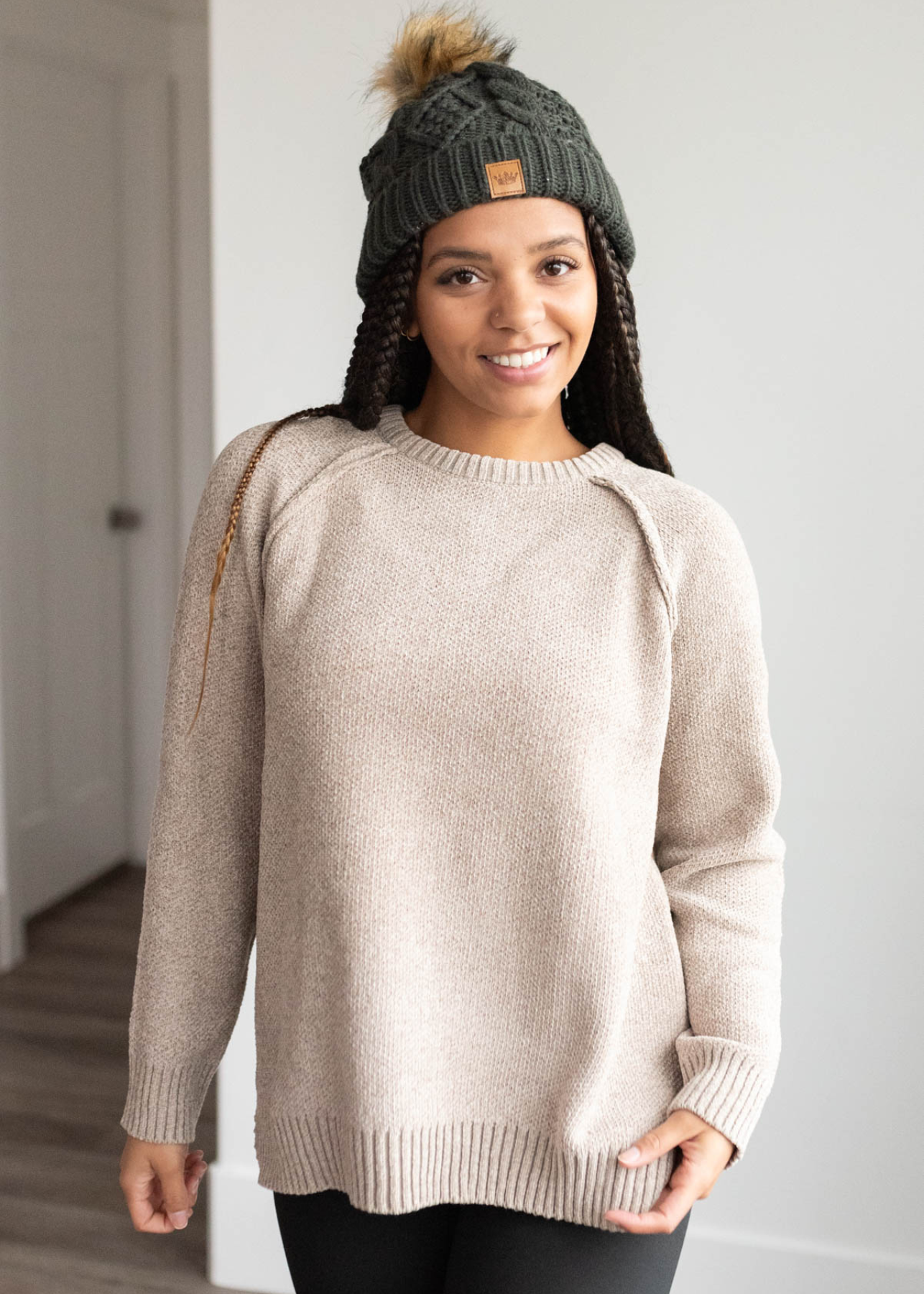 Harlie Taupe Knitted Sweater