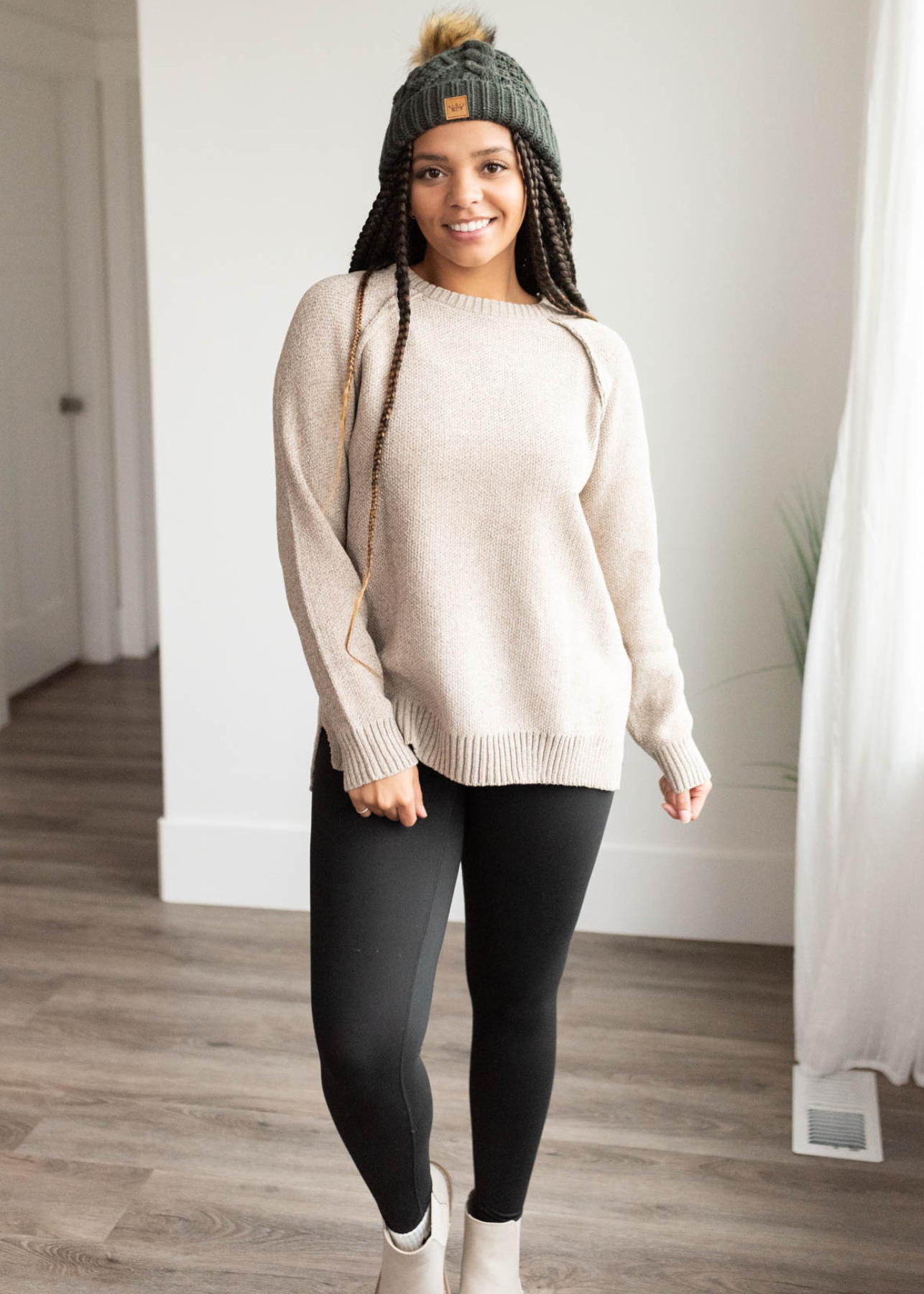 Harlie Taupe Knitted Sweater