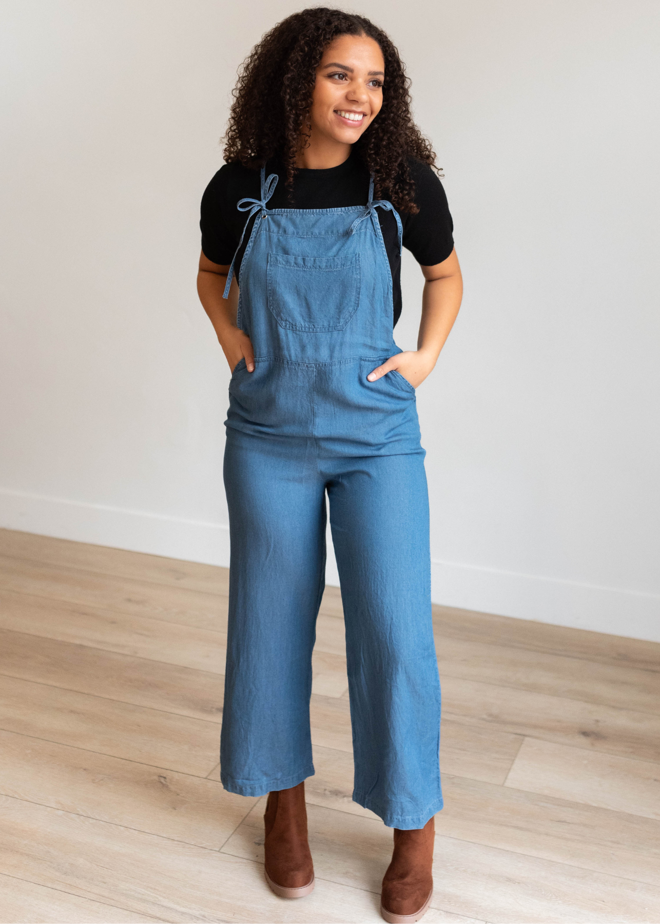 Indigo washed jumpsuit