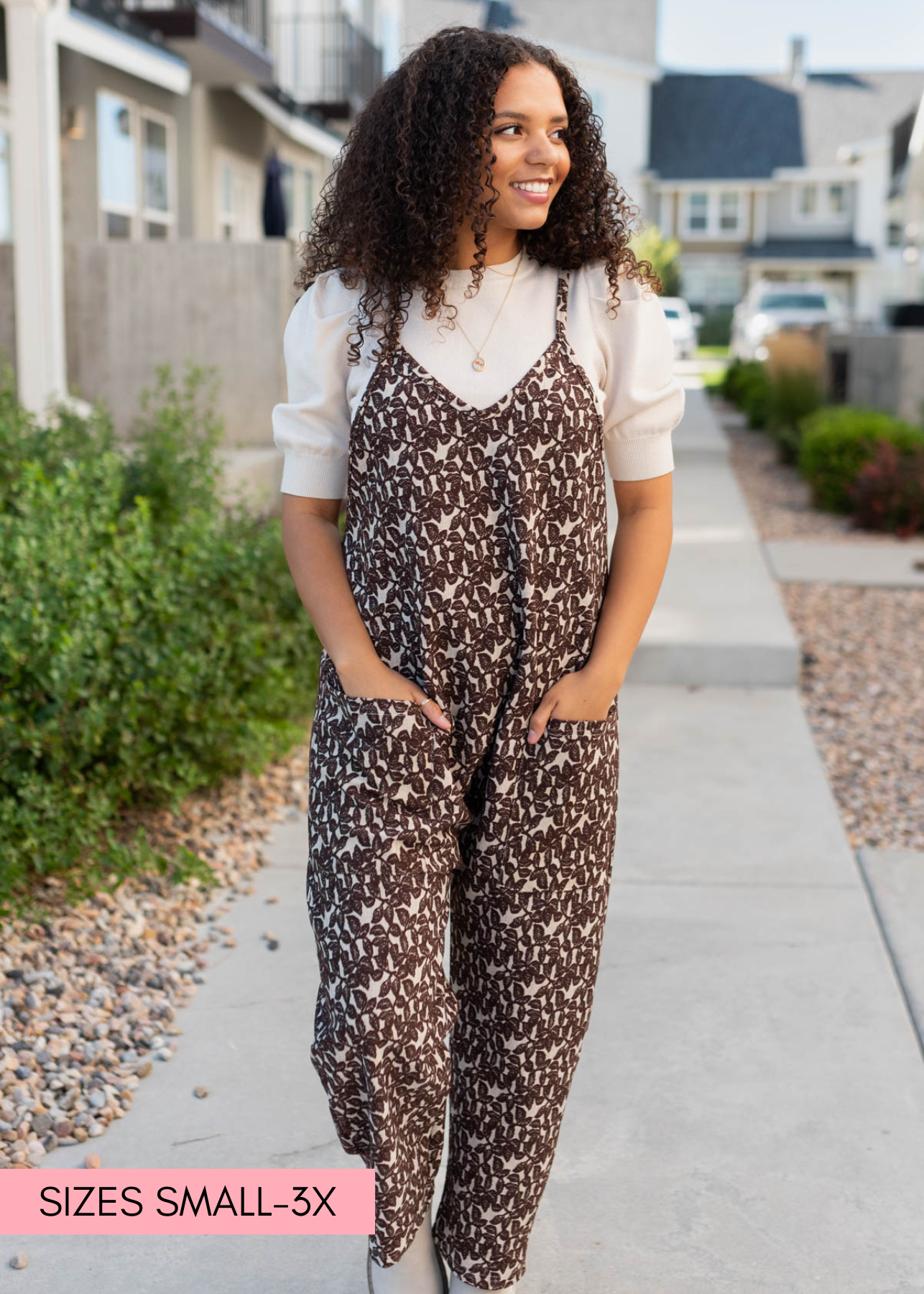 Taupe knit jumper with pockets