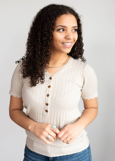 Oatmeal button top