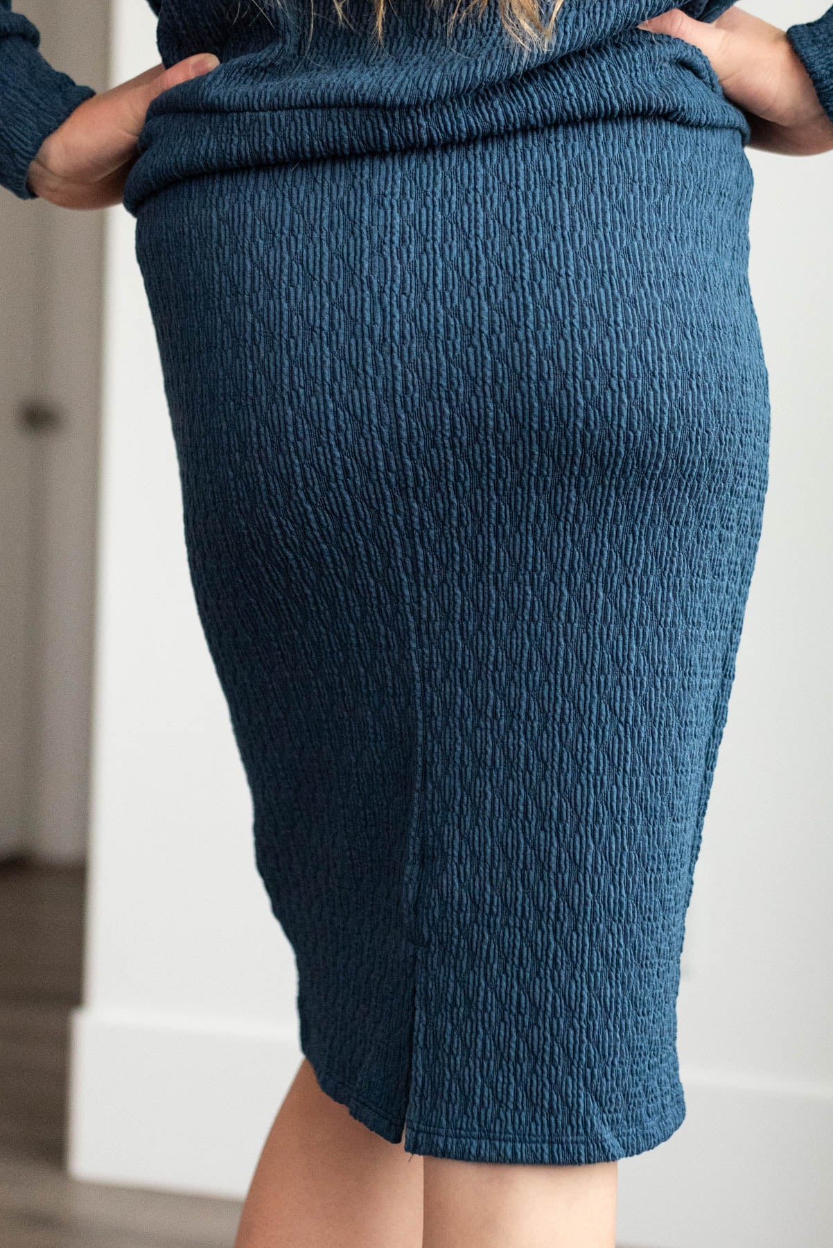 Kirstie Navy Knit Skirt