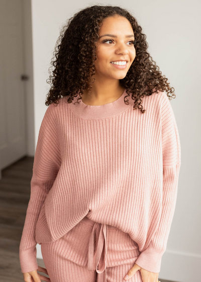 Long sleeve blush sweater