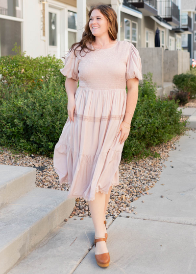 Plus size blush dress