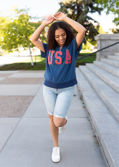 Navy USA top